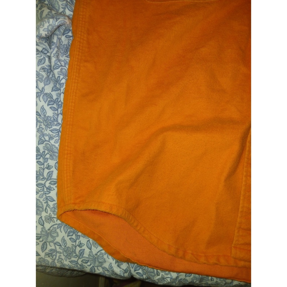 Vtg Carhartt Rugged Outdoor Wear Shirt Men's Med Orange Chamois Flannel Work USA - Picture 8 of 12